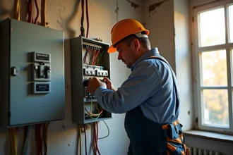 Rénovation électrique d'une maison ancienne à Bruxelles avec câblage complexe